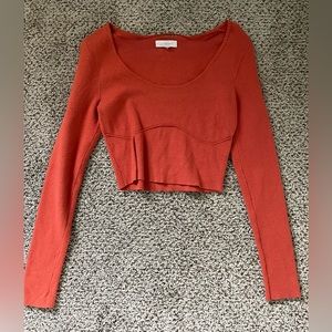 PacSun orange fitted crop top